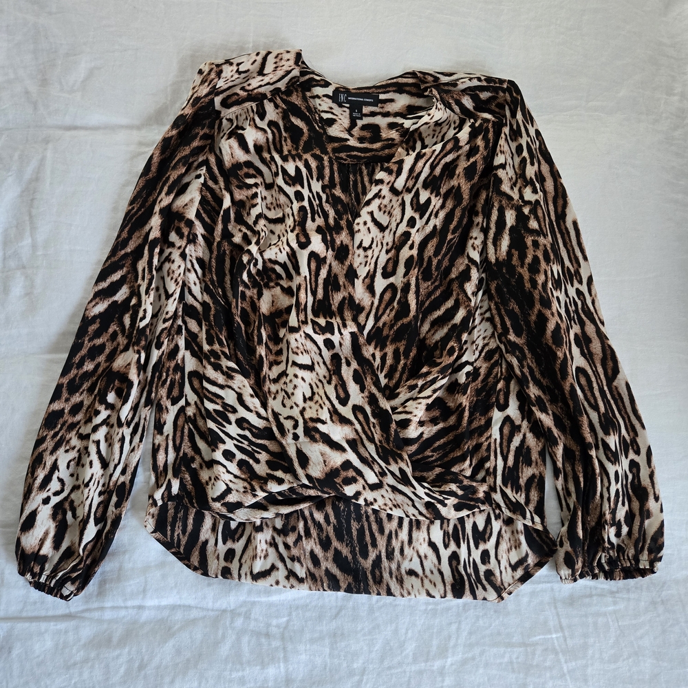 INC International Concepts Animal Print Blouse